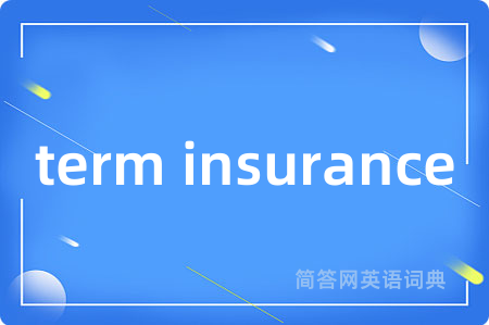term insurance