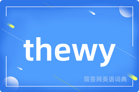 thewy是什么意思,thewy的中文翻译 thewy