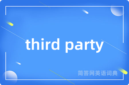third party是什么意思,third party的中文翻译 third party
