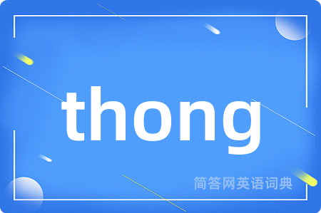 thong是什么意思,thong的中文翻译 thong