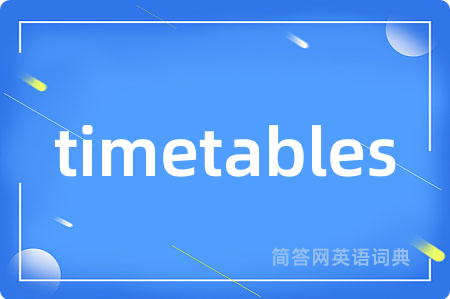 timetables