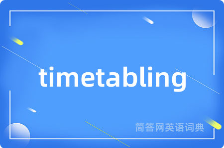 timetabling