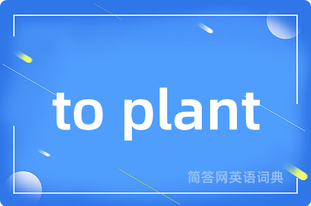 to plant