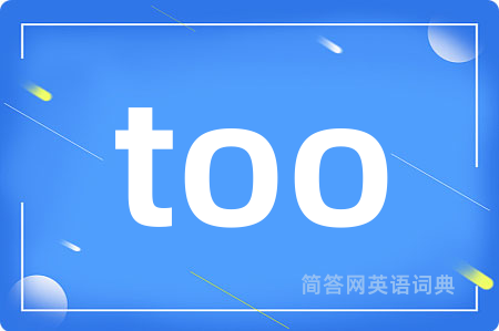 too是什么意思,too的中文翻译 too