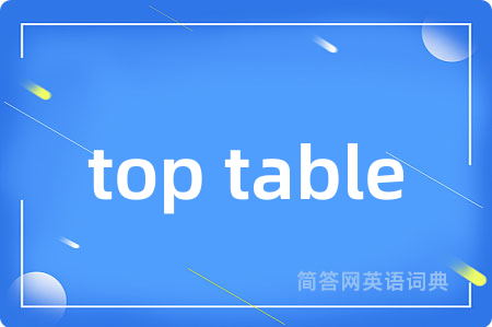 top table