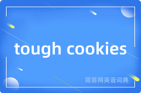tough cookies是什么意思,tough cookies的中文翻译 tough cookies