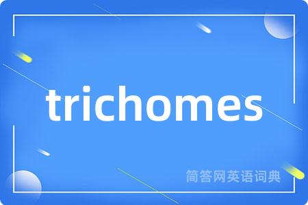 trichomes是什么意思,trichomes的中文翻译 trichomes