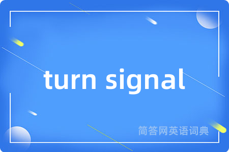 turn signal是什么意思,turn signal的中文翻译 turn signal