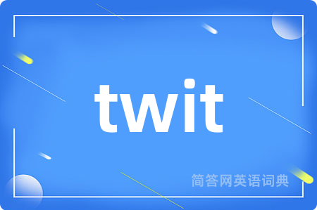 twit是什么意思,twit的中文翻译 twit