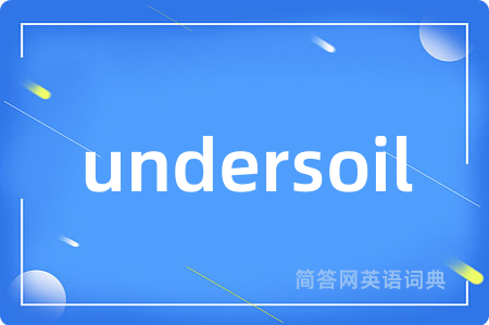 undersoil是什么意思,undersoil的中文翻译 undersoil