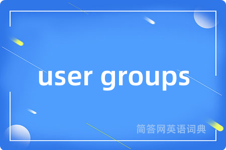 user groups