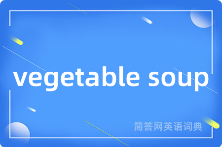 vegetable soup是什么意思,vegetable soup的中文翻译 vegetable soup