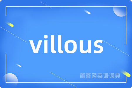 villous是什么意思,villous的中文翻译 villous