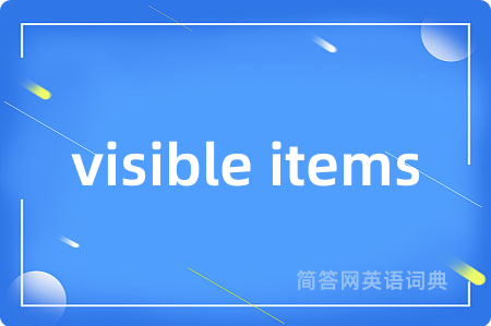visible items