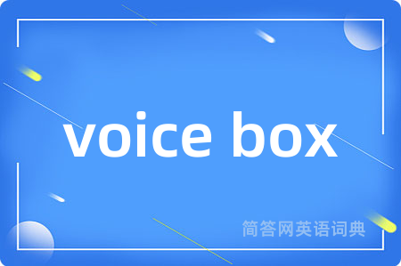 voice box是什么意思,voice box的中文翻译 voice box