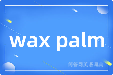 wax palm是什么意思,wax palm的中文翻译 wax palm
