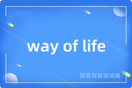 way of life是什么意思,way of life的中文翻译 way of life