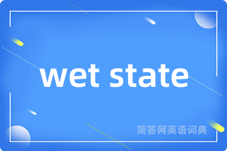 wet state是什么意思,wet state的中文翻译 wet state