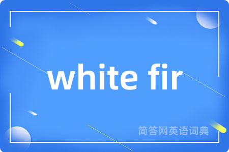 white fir是什么意思,white fir的中文翻译 white fir