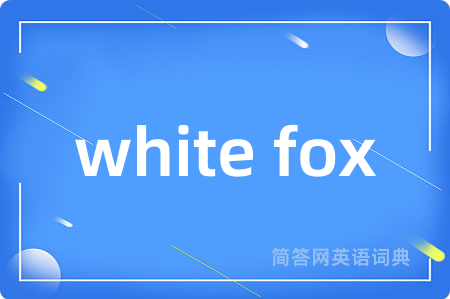 white fox是什么意思,white fox的中文翻译 white fox