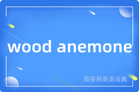 wood anemone是什么意思,wood anemone的中文翻译 wood anemone