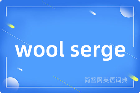 wool serge是什么意思,wool serge的中文翻译 wool serge