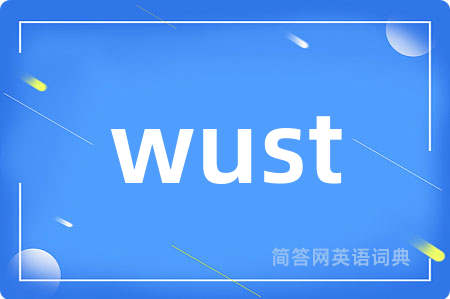 wust是什么意思,wust的中文翻译 wust